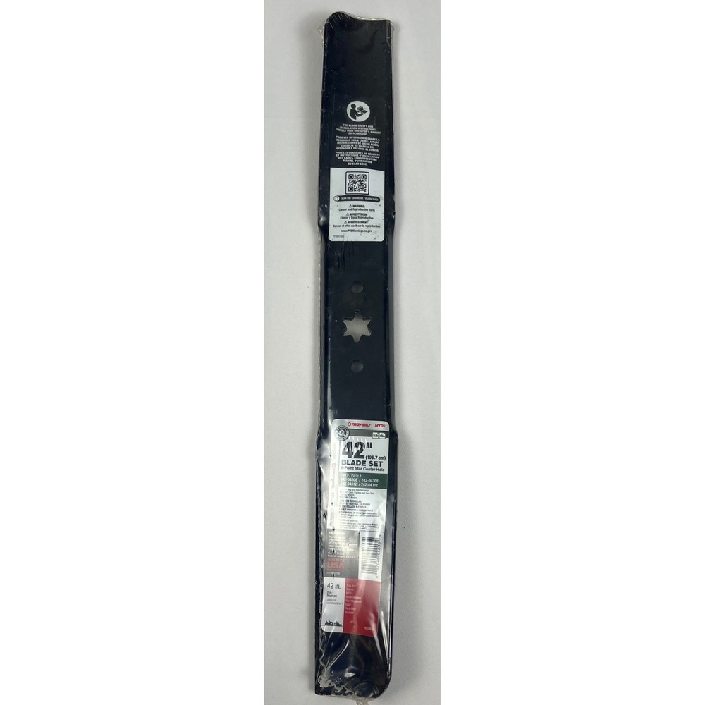 MTD Troy-Bilt 42" Mower Blade Set 6-Point Star 942-04308 942-04312 New 2-Pack